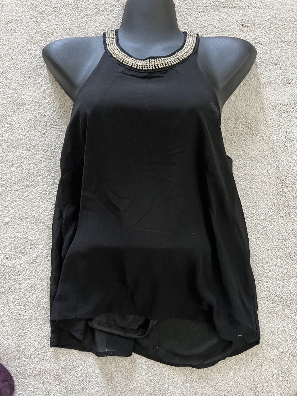 New Rue 21 Top with Beaded Neckline Size M